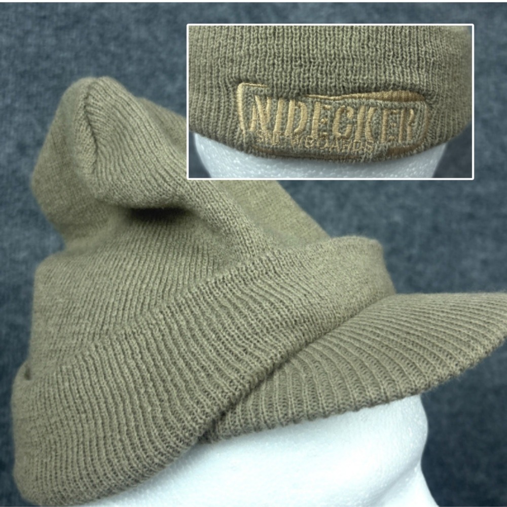 Vintage Nidecker Snowboards Y2K Knit Beanie Visor One Size Grunge Skater